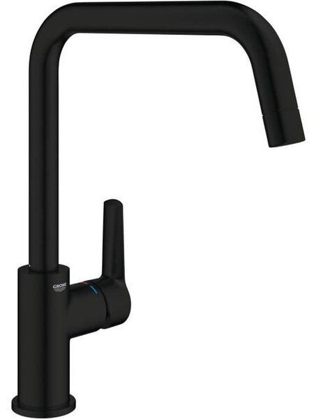 Kitchen faucet - Single-lever sink mixer - Matte black - High spout - 150° rotation - GROHE Start - 304702430