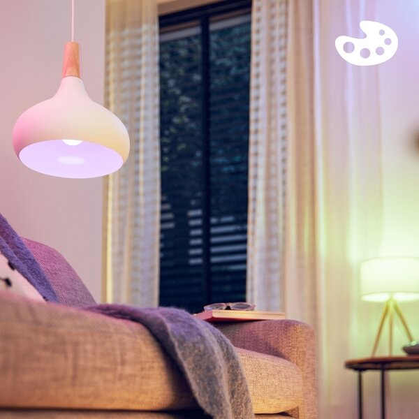 Confezione da 2 lampadine LED RGB dimmerabili Philips SMART A60 E27/8,5W/230V 2200-6500K + telecomando