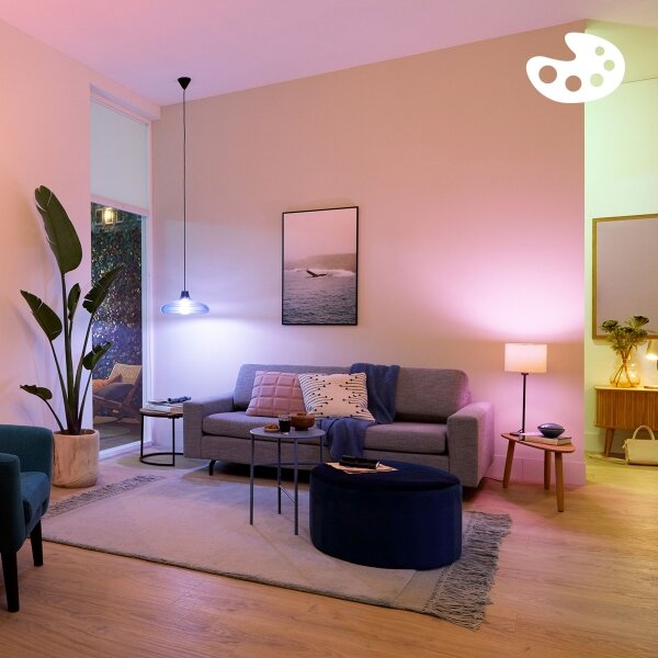 Confezione da 2 lampadine LED RGB dimmerabili Philips SMART A60 E27/8,5W/230V 2200-6500K + telecomando
