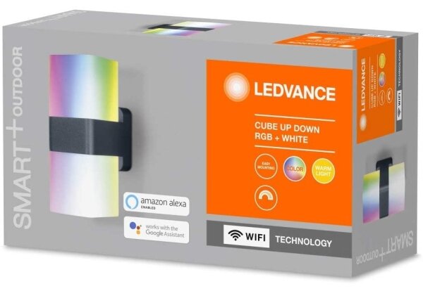 Ledvance - Applique LED RGB da esterno SMART+ CUBE LED/13.5W/230V IP44 Wi-Fi