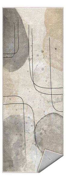 Passatoia grigia/color crema lavabile 80x200 cm Simple Lines – Mila Home