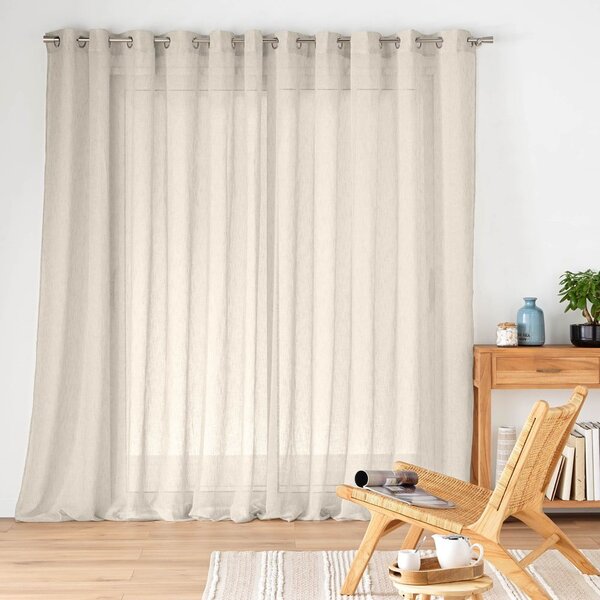 Tenda sottile di colore naturale 400x240 cm Carlin - douceur d'intérieur