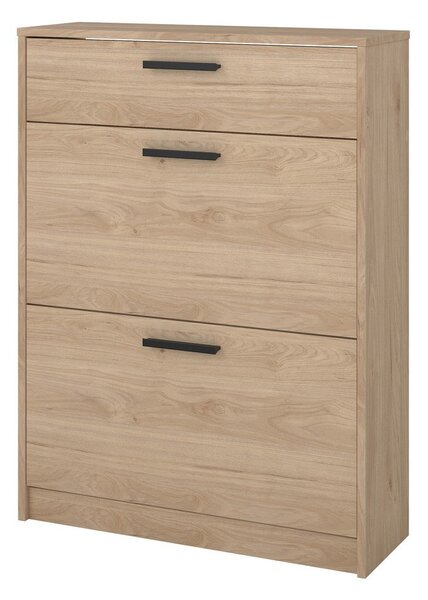 Scarpiera di colore naturale con effetto rovere con ante ribaltabili 70x94x24 cm Escape – Tvilum