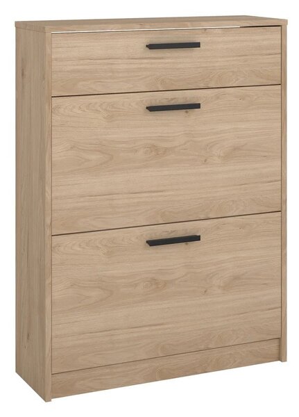 Scarpiera di colore naturale con effetto rovere con ante ribaltabili 70x94x24 cm Escape – Tvilum