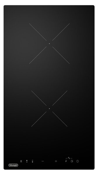 De Longhi Piano Cottura Induzione 2 Fuochi Larghezza 30 cm in Vetroceramica colore Nero - YLI 30