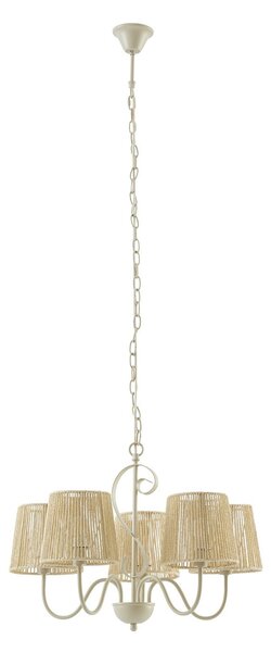 Lampadari Lucande, Eugenia, dimmerabile, Beige, Soggiorno, Carta / Cartone