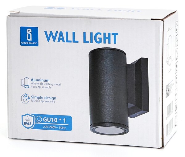 Applique da parete Bellini Nero IP65 1 x GU10 Aigostar