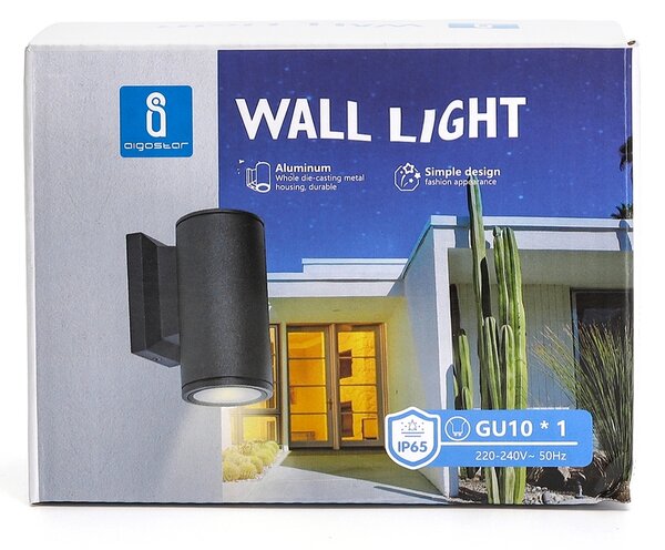 Applique da parete Bellini Nero IP65 1 x GU10 Aigostar