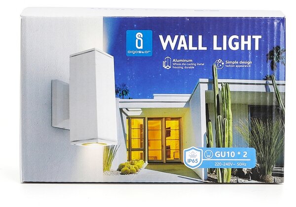 Applique da parete Vasari Bianco IP65 2 x GU10 Aigostar