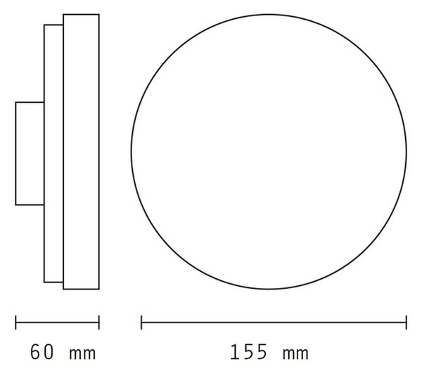 Applique Led da parete 12W Rotondo slim Nero IP65 Bianco neutro 4000K Wisdom