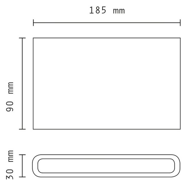 Applique Led da parete 16W Doppia emissione Bianco IP65 Bianco freddo 6000K Wisdom