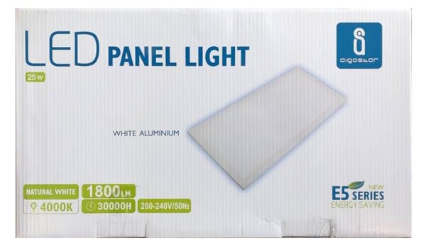 Pannello Led 25W 60x30cm Cornice bianca rettangolare Bianco neutro 4000K Aigostar