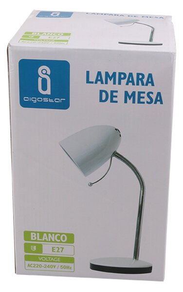 Lampada da scrivania Bianca E27 con base e braccio regolabile Aigostar