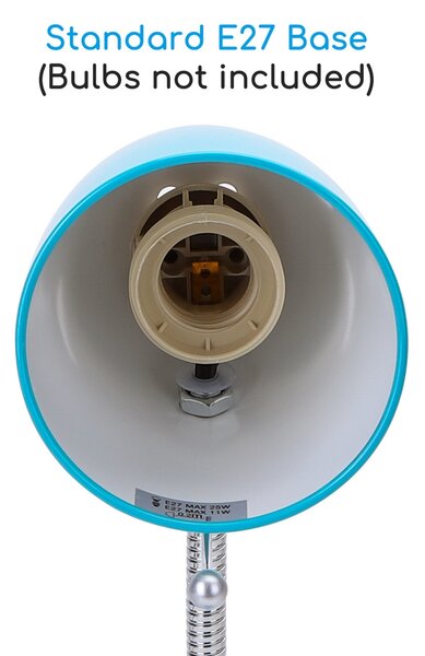 Lampada da scrivania Blu E27 con base e braccio regolabile Aigostar