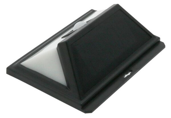Applique Led 6W Nero con pannello solare IP44 Bianco neutro 4500K con sensore crepuscolare e di movimento M LEDME