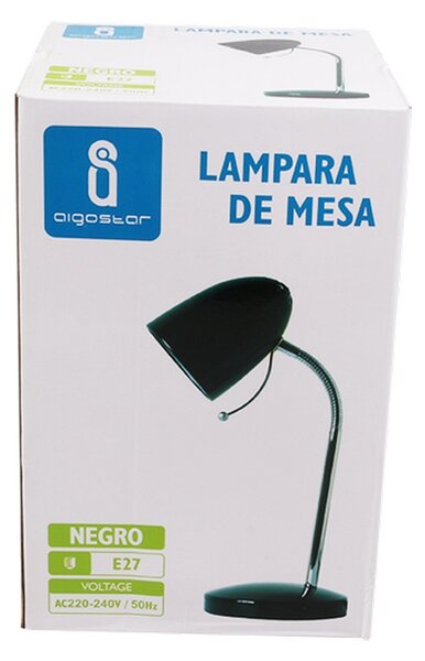 Lampada da scrivania Nera E27 con base e braccio regolabile Aigostar