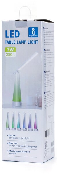 Lampada da tavolo Led Atmosfera RGB Bianca 7W Bianco neutro 4000K Dimmerabile Aigostar