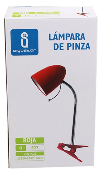 Lampada da scrivania Rossa E27 con clip e braccio regolabile Aigostar