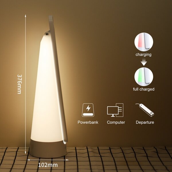 Lampada da tavolo Led Atmosfera RGB Bianca 7W Bianco neutro 4000K Dimmerabile Aigostar