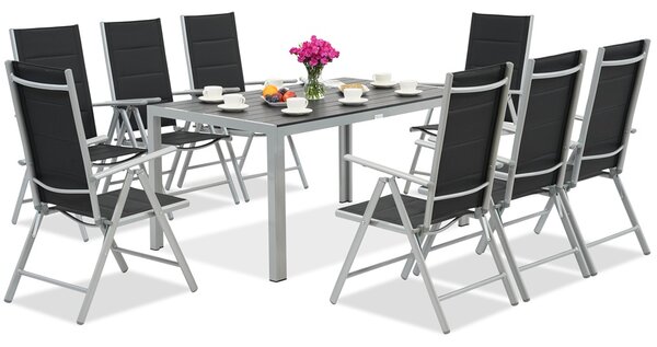 Set da giardino in alluminio Polywood Verona per 8 persone Garden Point