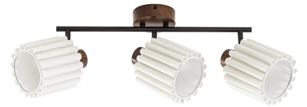 Plafoniera Lindby, Shiloh, dimmerabile, Legno, Soggiorno, Tessuto / Tessile, Moderno