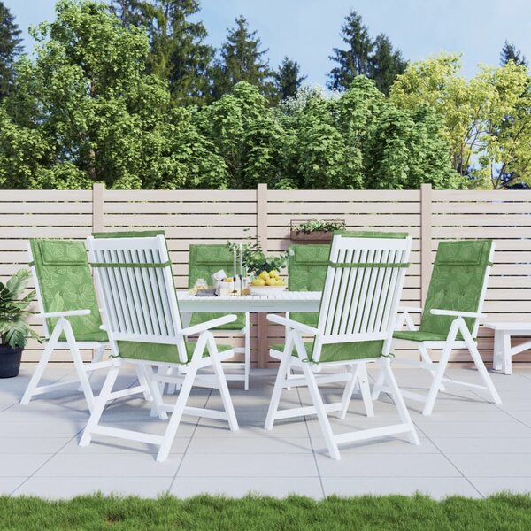 Outsunny Set 2 Pezzi Cuscino per Sedia da Giardino con Schienalein Alto in  Poliestere, Grigio Scuro, 100 x 48cm Scuro