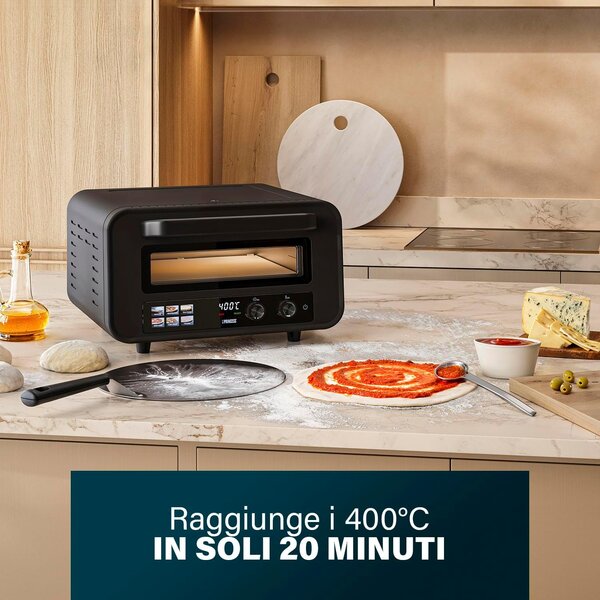 PRINCESS Forno per Pizza elettrico Potenza 2100 Watt Max 400C con Timer - 112780