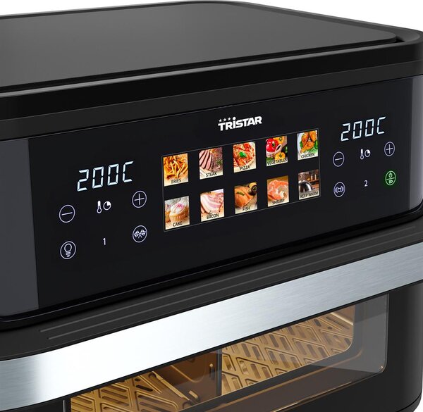 TRISTAR Friggitrice ad Aria Dualzone Flex Capacit 10 Litri Potenza 2800W colore Nero - FR 9078