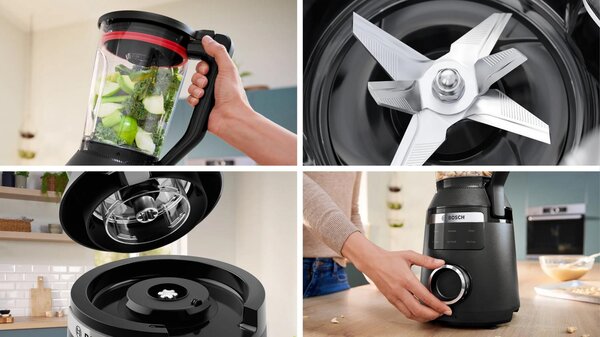 Bosch Frullatore con Bicchiere Capacit 2 Litri Potenza 1800W 6 Velocit colore Nero serie 6 - MMB6652B