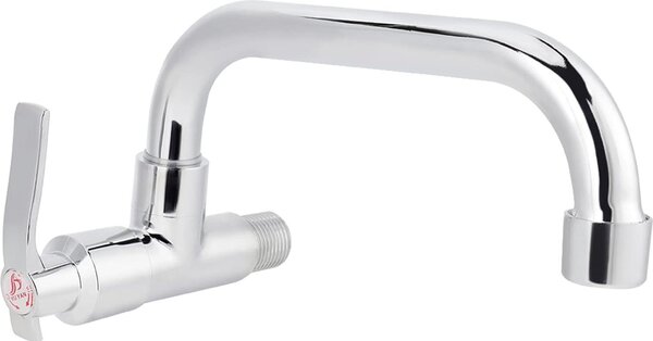 Rubinetto VIFERR, rubinetto da cucina a parete da G1/2 di pollice, rubinetto per acqua fredda per lavello (25 cm)