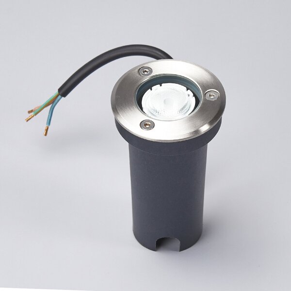 Lampade da esterno Lucande, KENAN, Metallizzato, Terrazza, Acciaio inossidabile, Moderno