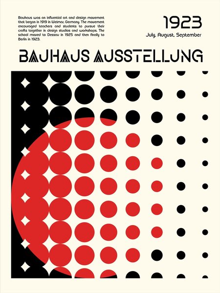 Illustrazione Bauhaus Ausstellung, Retrodrome, (30 x 40 cm)
