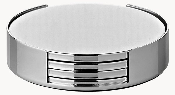 Set di 5 sottobicchieri placcati argento