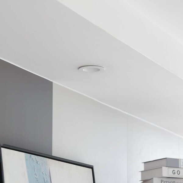 Faretto a LED Arcchio, bianco, 3.000K Aryx dimmerabile, Bianco / Opale, Soggiorno / Sala da pranzo, Alluminio, Moderno, Faretto da incasso
