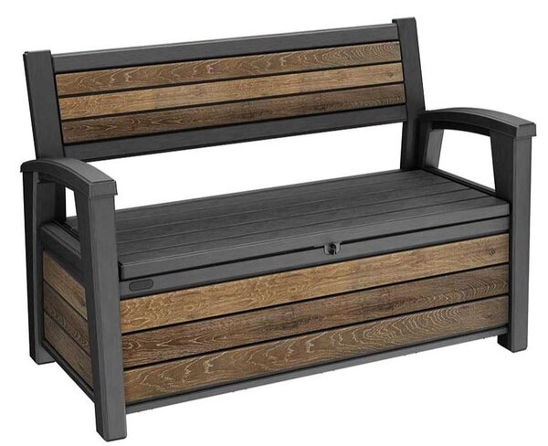 Keter K261839, Rettangolare, noce, Cestino per rifiuti, 227 l