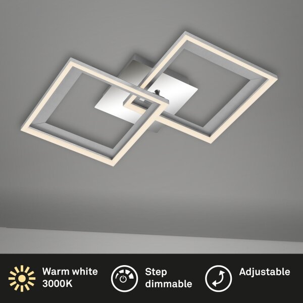 Brilo - Lampadario a plafone LED dimmerabile FRAME 2xLED/11W/230V