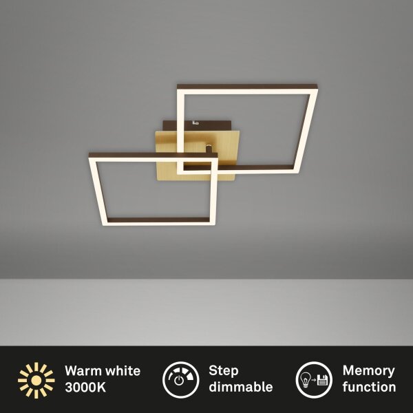 Briloner 3210-017 - Lampada LED da soffitto dimmerabile FRAME 2x11W/230V oro