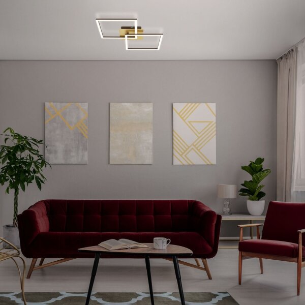 Briloner 3210-017 - Lampada LED da soffitto dimmerabile FRAME 2x11W/230V oro