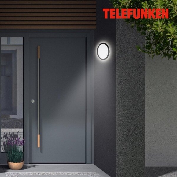 Telefunken 313405TF - Applique da esterno LED/15W/230V IP44, nero