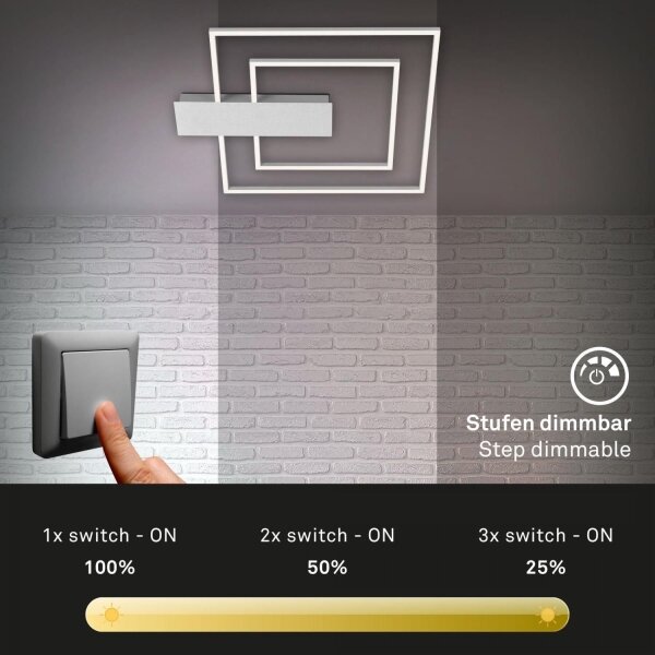 Briloner 3545-018 - Plafoniera LED dimmerabile NICO LED/25W/230V cromo