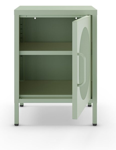 Comodino in metallo color menta Diora - Marckeric