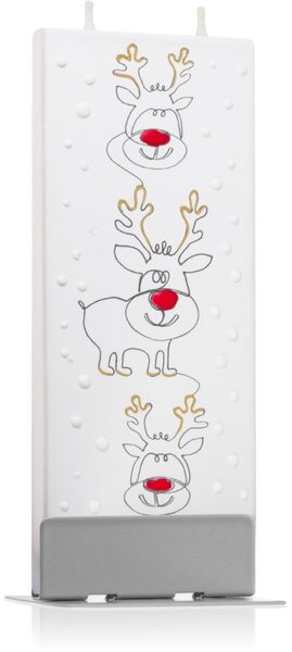 Flatyz Holiday Three Reindeers candela decorativa 6x15 cm