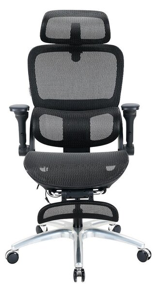 Ultradesk INNOVATOR: sedia da scrivania, sedia da gaming, poltrona girevole, portata fino a 150 kg, altezza regolabile da 155 a 190 cm, braccioli regolabili in 6 direzioni, rivestimento in mesh traspirante, numerose regolazioni, struttura robusta