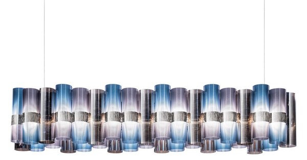 Lampada a sospensione Slamp, La Lollo, dimmerabile, Blu, Soggiorno, Plastica, Design