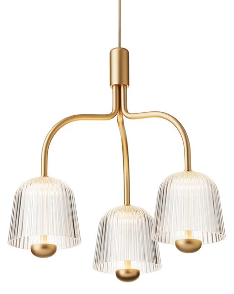 Lampada a sospensione Nuura Aps, Asteea, dimmerabile, Dorato / Ottone, Soggiorno, Metallo, Scandinavo