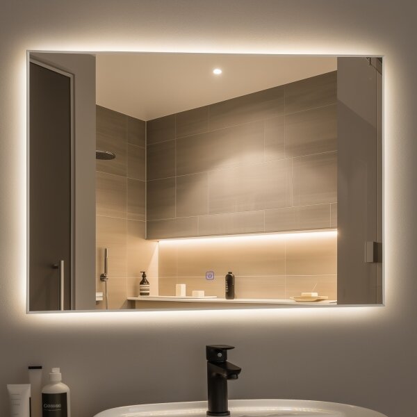Brilagi - Specchio da bagno LED DESIO LED/28W/230V 60x80 cm IP44 CRI 90 dimmerabile + CCT