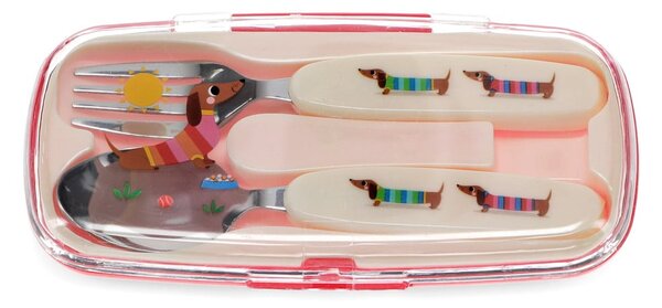 Posate per bambini in acciaio inox 2 pz Sausage Dog – Rex London