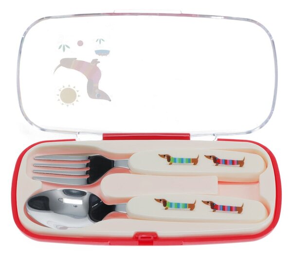 Posate per bambini in acciaio inox 2 pz Sausage Dog – Rex London