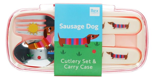 Posate per bambini in acciaio inox 2 pz Sausage Dog – Rex London