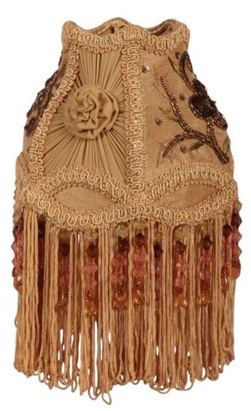 Paralume olandese a molletta (15 cm) – Paralume in tessuto rosa barocco, ideale per lampadari e applique, piccola lampada, elegante decorazione vintage per la casa